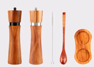 Набор мельниц для специй на подставке, Omoikiri Home, GR-02-SET, материал-древесина акации — иконка