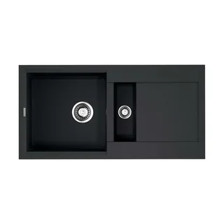 Мойка, OMOIKIRI, Sakaime, шгв 860*435*230, отверстия для смесителя-10 промаркированных, чаши-2, цвет-чёрный
