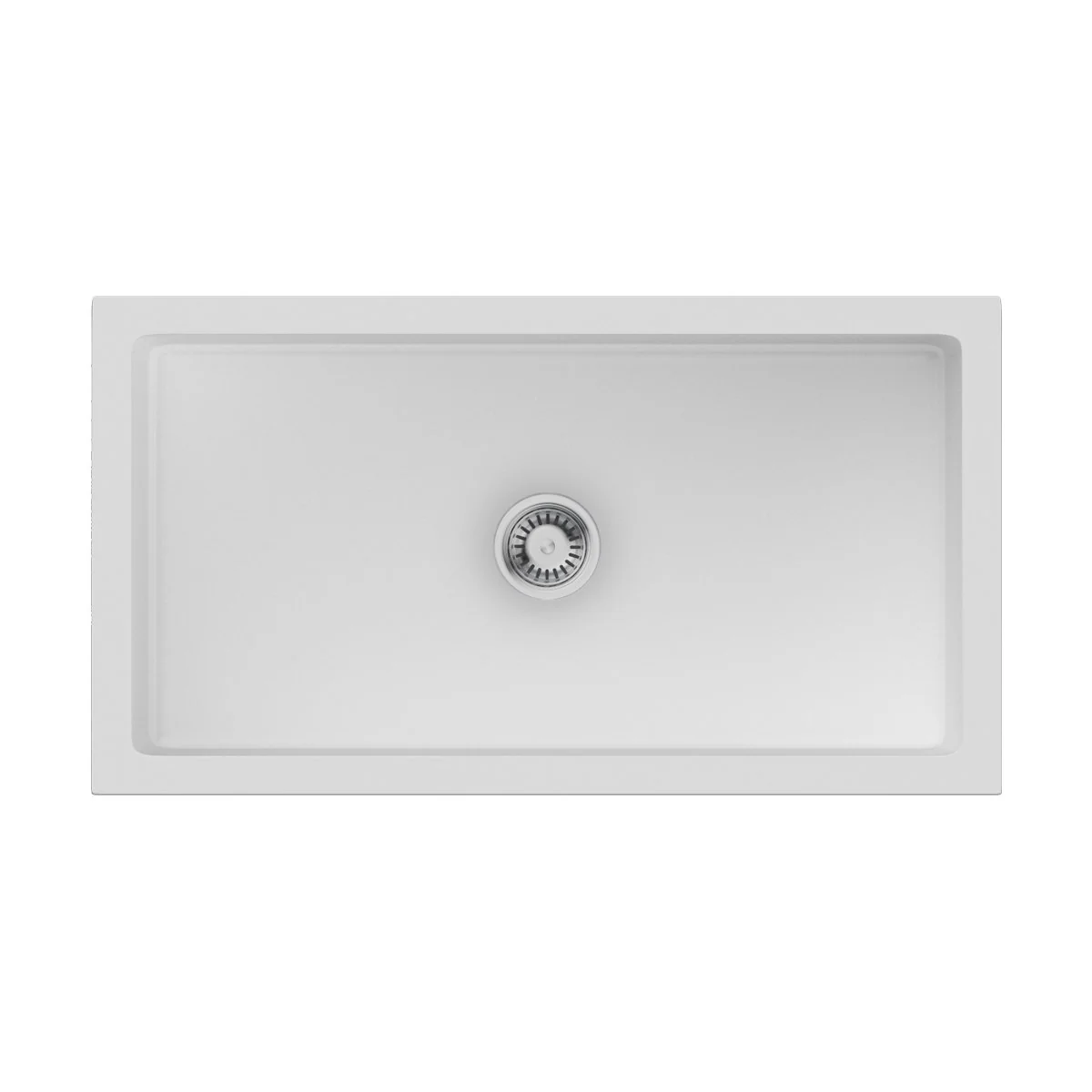 Мойка, OMOIKIRI, Mikura, шгв 840*460*254, отверстия для смесителя-отсутствуют, цвет-белый глянцевый