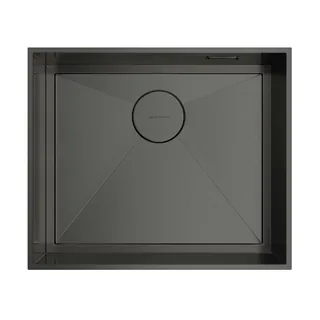Мойка, OMOIKIRI, Kasen, шгв 530*450*175, отверстия для смесителя-отсутствуют, цвет-вороненая сталь