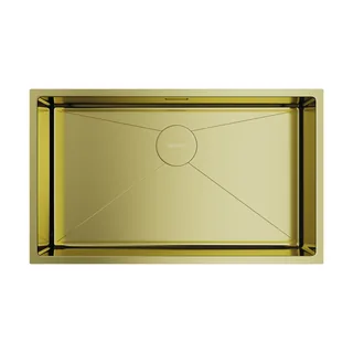 Мойка, OMOIKIRI, TAKI, шгв 740*440*200, отверстия для смесителя-отсутствуют, цвет-светлое золото