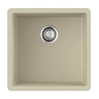 Мойка, OMOIKIRI, Bosen, шгв 440*440*220, отверстия для смесителя-отсутствуют, цвет-ваниль
