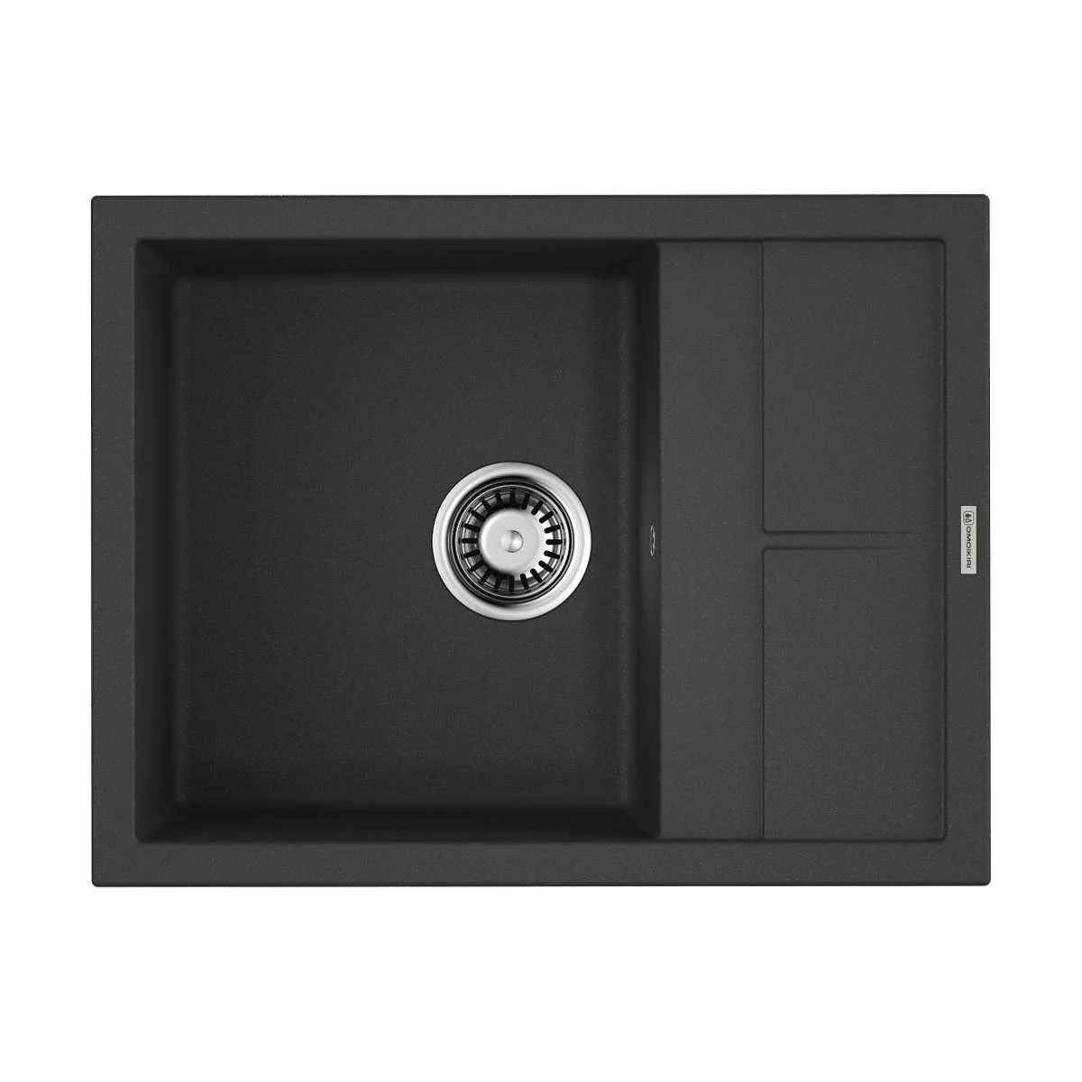 Мойка, OMOIKIRI, Sumi, шгв 650*500*220, отверстия для смесителя-4 промаркированных, цвет-чёрный