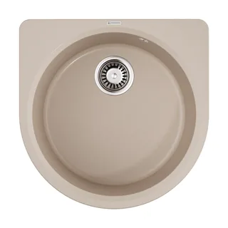 Мойка, OMOIKIRI, Akegata, шгв 510*510*210, отверстия для смесителя-2 промаркированных, цвет-бежевый