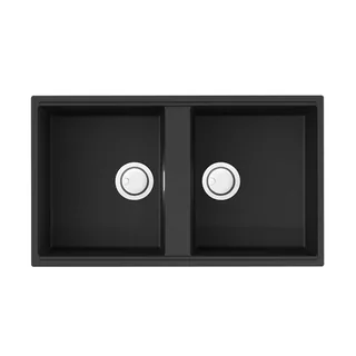 Мойка, OMOIKIRI, Kitagawa, шгв 836*488*200, отверстия для смесителя-2 промаркированных, чаши-2, цвет-графит — иконка