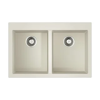 Мойка, OMOIKIRI, Bosen, шгв 800*530*200, отверстия для смесителя-5 промаркированных, чаши-2, цвет-белый