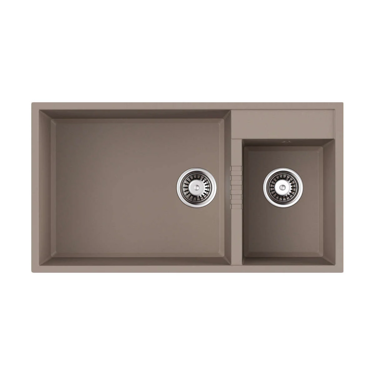 Мойка, OMOIKIRI, Tedori, шгв 850*465*235, отверстия для смесителя-2 промаркированных, чаши-2, цвет-бежевый