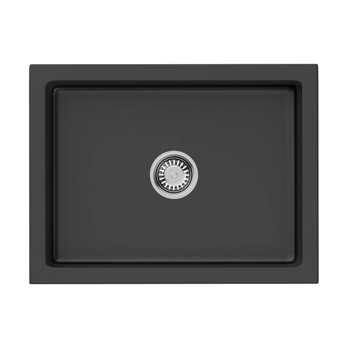 Мойка, OMOIKIRI, Mikura, шгв 610*460*254, отверстия для смесителя-отсутствуют, цвет-черный