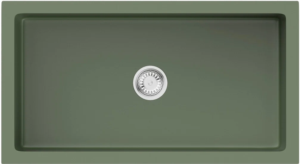 Мойка, Omoikiri, Mikura, шгв 760*460*254, отверстия для смесителя-отсутствуют, цвет-olive