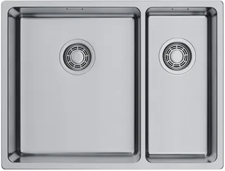 Мойка, Omoikiri, Tadzava Ultra, чаши-2, большая чаша-слева, шгв 580*440*200, отверстия для смесителя-отсутствуют, цвет-нержавеющая сталь