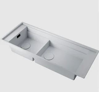 Мойка, Omoikiri, Sintesi Pro, двойная, шгв 1100*460*210, отверстия для смесителя-отсутствуют, цвет-белый