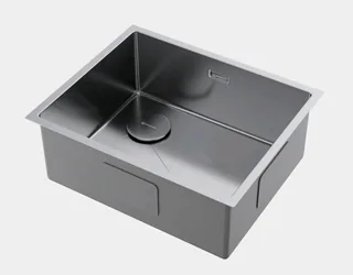 Мойка, Omoikiri, Taki 54-U/IF-L-IN Side SF, шгв 540*440*200, отверстия для смесителя-отсутствуют, цвет-сталь