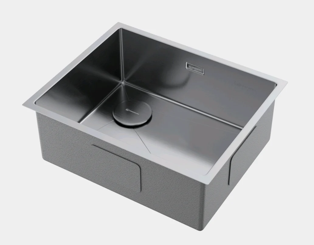 Мойка, Omoikiri, Taki 54-U/IF-L-IN Side SF, шгв 540*440*200, отверстия для смесителя-отсутствуют, цвет-сталь