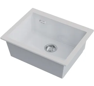 Мойка, Omoikiri, Omishima, шгв 600*480*220, отверстия для смесителя-отсутствуют, цвет-белый