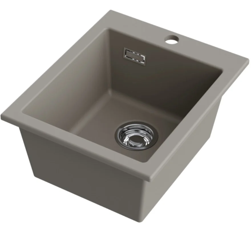 Мойка, Omoikiri, Omishima, шгв 410*510*220, отверстия для смесителя-1, цвет-dust grey