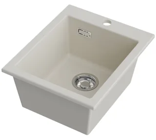 Мойка, Omoikiri, Omishima, шгв 410*510*220, отверстия для смесителя-1, цвет-cream