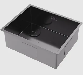 Мойка, Omoikiri, Taki 54-U/IF-L-IN Side SF, шгв 540*440*200, отверстия для смесителя-отсутствуют, цвет-вороненая сталь