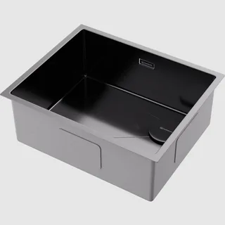 Мойка, Omoikiri, TAKI 54-U/IF Side SF, шгв 540*440*200, отверстия для смесителя-отсутствуют, цвет-вороненая сталь