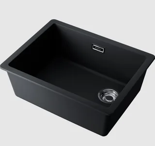 Мойка, Omoikiri, Kata Side, шгв 560*430*217, отверстия для смесителя-отсутствуют, цвет-черный