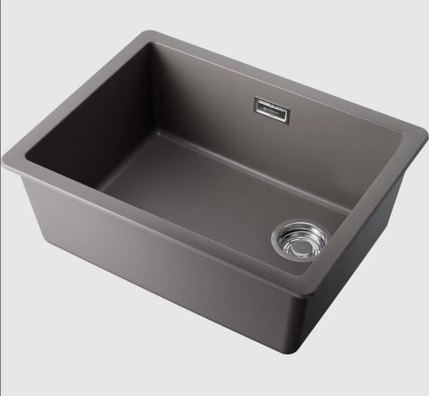 Мойка, Omoikiri, Kata Side, шгв 560*430*217, отверстия для смесителя-отсутствуют, цвет-Leningrad grey