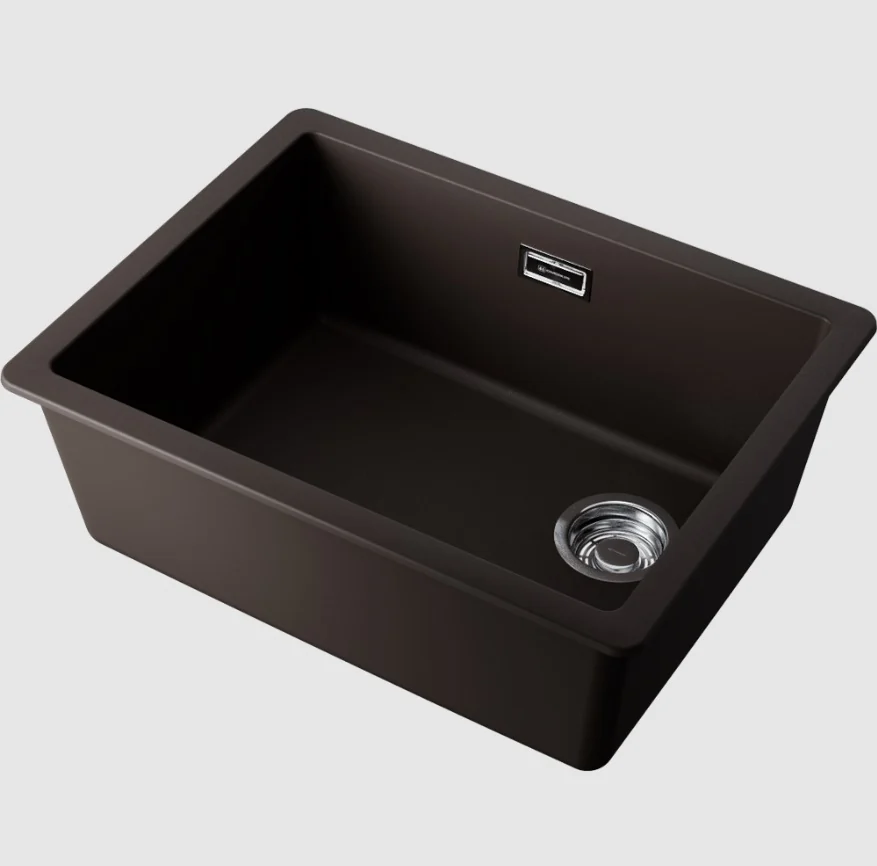 Мойка, Omoikiri, Kata Side, шгв 560*430*217, отверстия для смесителя-отсутствуют, цвет-espresso