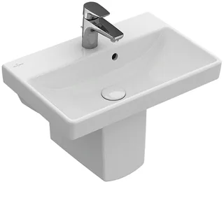Раковина, Villeroy&Boch, Avento, шгв 550*370*105, отверстия для смесителя-1, цвет-альпийский белый
