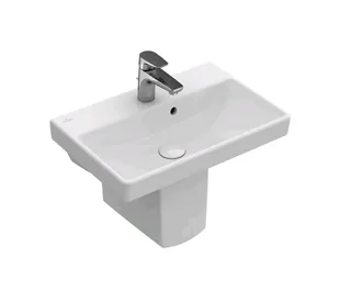 Раковина, Villeroy&Boch, Avento, шгв 550*370*105, отверстия для смесителя-1, CeramicPlus, цвет-камень белый — иконка