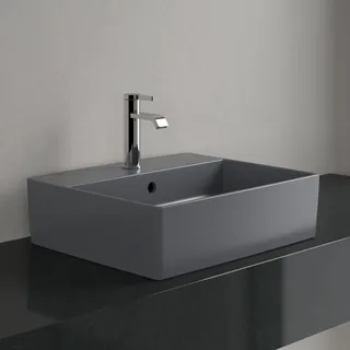 Раковина, Villeroy&Boch, Memento 2.0, шгв 500*420*90, отверстия для смесителя-1 сквозное, 2 промаркированных, CeramicPlus, цвет-графит