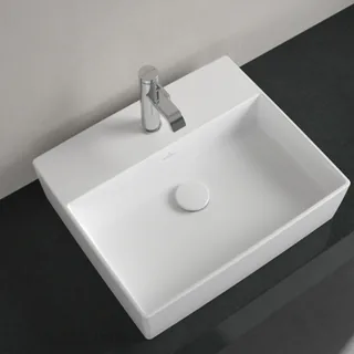 Раковина, Villeroy&Boch, Memento 2.0, шгв 500*420*90, отверстия для смесителя-1 сквозное, 2 промаркированных, CeramicPlus, цвет-альпийский белый
