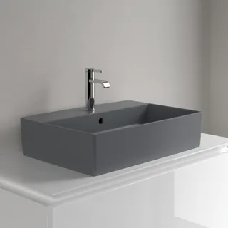 Раковина, Villeroy&Boch, Memento 2.0, шгв 600*420*90, отверстия для смесителя-1 сквозное, 2 промаркированных, CeramicPlus, цвет-Graphite — иконка