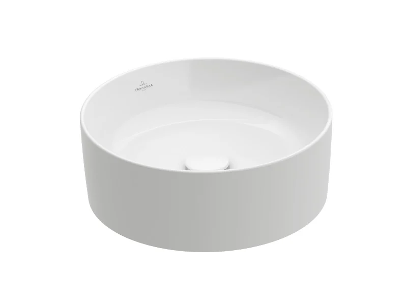 Раковина, Villeroy&Boch, Collaro, шгв 400*400*145, отверстия для смесителя-отсутствуют, цвет-альпийский белый
