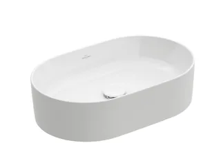 Раковина, Villeroy&Boch, Collaro, шгв 560*360*145, отверстия для смесителя-отсутствуют, CeramicPlus, цвет-Stone White — иконка