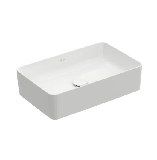 Раковина, Villeroy&Boch, Collaro, шгв 560*360*145, отверстия для смесителя-отсутствуют, цвет-альпийский белый
