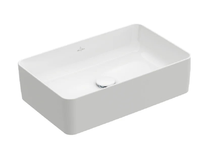 Раковина, Villeroy&Boch, Collaro, шг 560*360, отверстия для смесителя-отсутствуют, CeramicPlus, цвет-альпийский белый