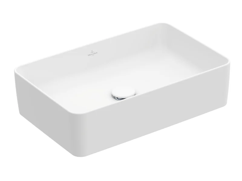 Раковина, Villeroy&Boch, Collaro, шгв 560*360*145, отверстия для смесителя-отсутствуют, CeramicPlus, цвет-камень белый (Stone White)