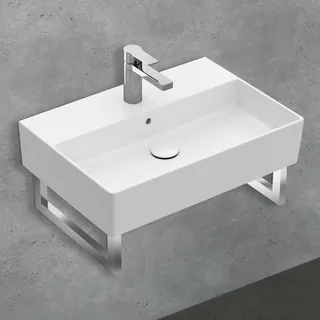 Раковина, Villeroy&Boch, Memento 2.0, шгв 500*420*140, отверстия для смесителя-1 сквозное, 2 промаркированных, CeramicPlus, цвет-камень белый