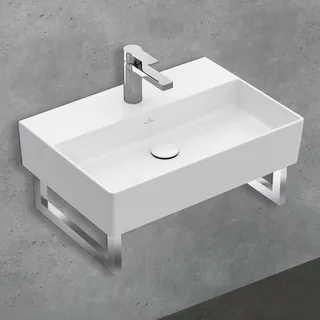 Раковина, Villeroy&Boch, Memento 2.0, шгв 500*420*140, отверстия для смесителя-1 сквозное, 2 промаркированных, цвет-альпийский белый — иконка