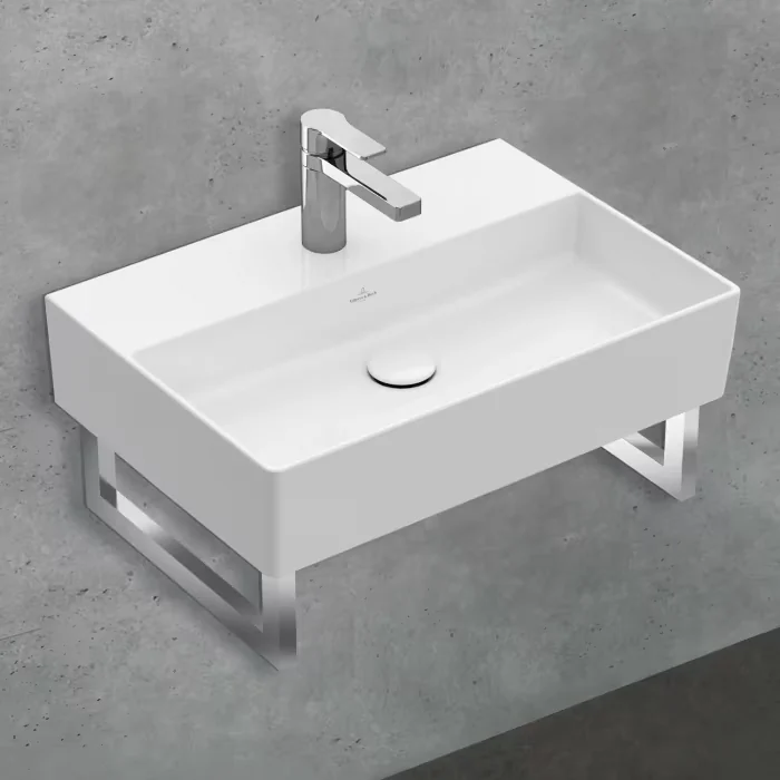 Раковина, Villeroy&Boch, Memento 2.0, шгв 500*420*140, отверстия для смесителя-1 сквозное, 2 промаркированных, цвет-альпийский белый