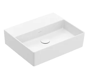 Раковина, Villeroy&Boch, Memento 2.0, шгв 500*420*135, отверстия для смесителя-отсутствуют, CeramicPlus, цвет-альпийский белый