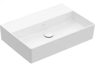 Раковина, Villeroy&Boch, Memento 2.0, шгв 600*420*140, отверстия для смесителя-отсутствуют, цвет-альпийский белый