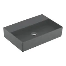 Раковина, Villeroy&Boch, Memento 2.0, шгв 600*420*140, отверстия для смесителя-отсутствуют, CeramicPlus, цвет-графит