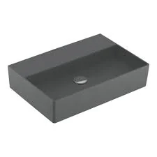 Раковина, Villeroy&Boch, Memento 2.0, шгв 600*420*140, отверстия для смесителя-отсутствуют, CeramicPlus, цвет-графит