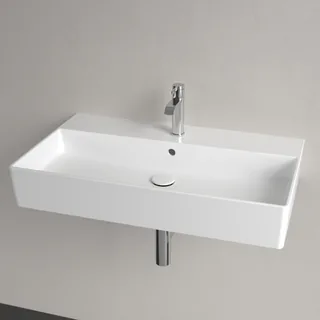 Раковина, Villeroy&Boch, Memento 2.0, шгв 800*470*140, отверстия для смесителя-1 сквозное, 2 промаркированных, цвет-альпийский белый