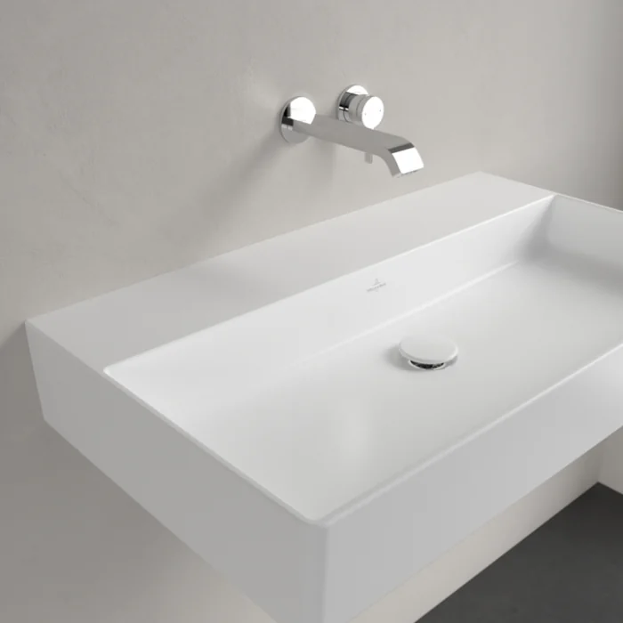 Раковина, Villeroy&Boch, Memento 2.0, шгв 800*470*135, отверстия для смесителя-отсутствуют, цвет-альпийский белый
