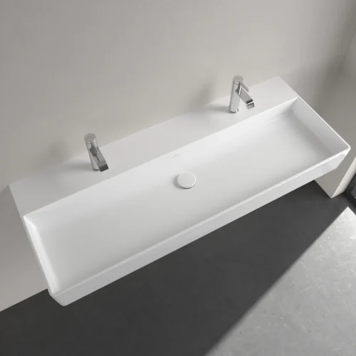 Раковина, Villeroy&Boch, Memento 2.0, шгв 1200*470*135, отверстия для смесителя-2, цвет-альпийский белый