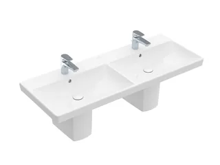 Раковина, Villeroy&Boch, Avento, шг 1200*470, отверстия для смесителя-1, цвет-альпийский белый