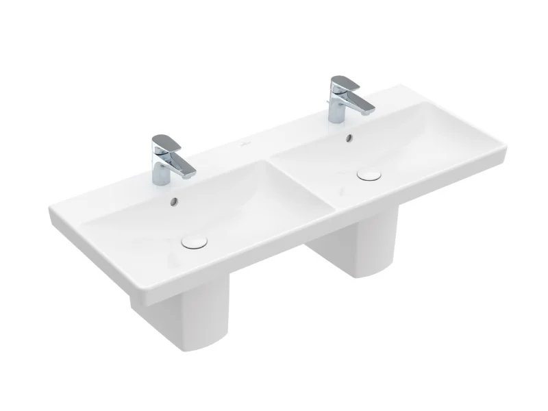 Раковина, Villeroy&Boch, Avento, шг 1200*470, отверстия для смесителя-1, цвет-альпийский белый