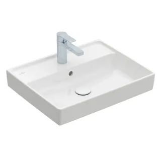 Раковина, Villeroy&Boch, Collaro, шгв 550*440*160, отверстия для смесителя-1 сквозное, 2 промаркированных, CeramicPlus, цвет-альпийский белый