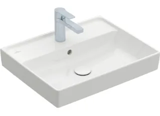 Раковина, Villeroy&Boch, Collaro, шгв 550*440*160, отверстия для смесителя-1 сквозное, 2 промаркированных, цвет-альпийский белый
