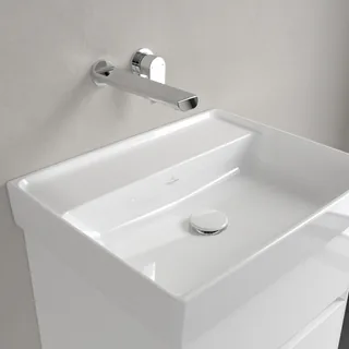 Раковина, Villeroy&Boch, Collaro, шгв 550*440*160, отверстия для смесителя-отсутствуют, CeramicPlus, цвет-альпийский белый — иконка